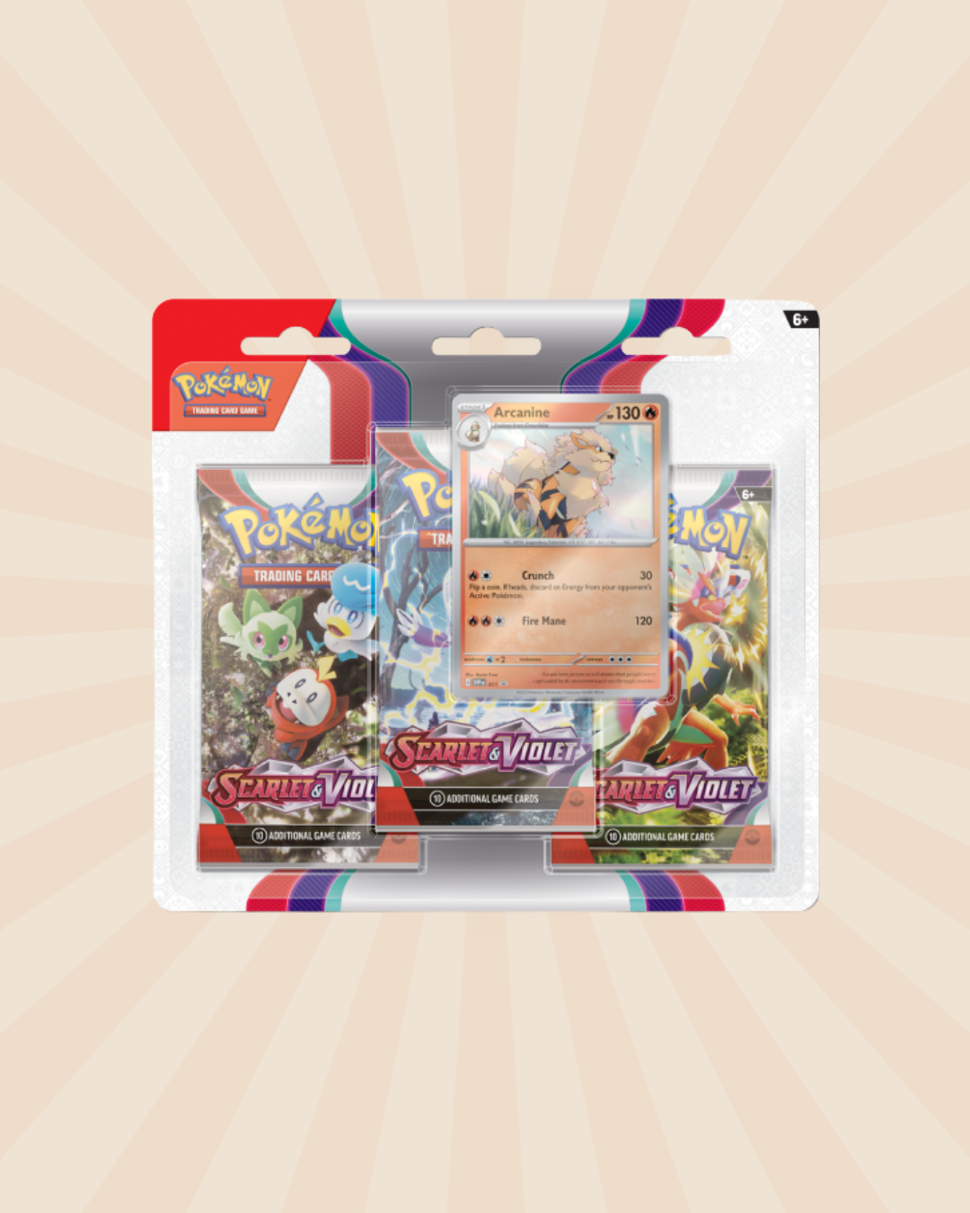 Scarlet & Violet Base 3-Pack Blister Arcanine