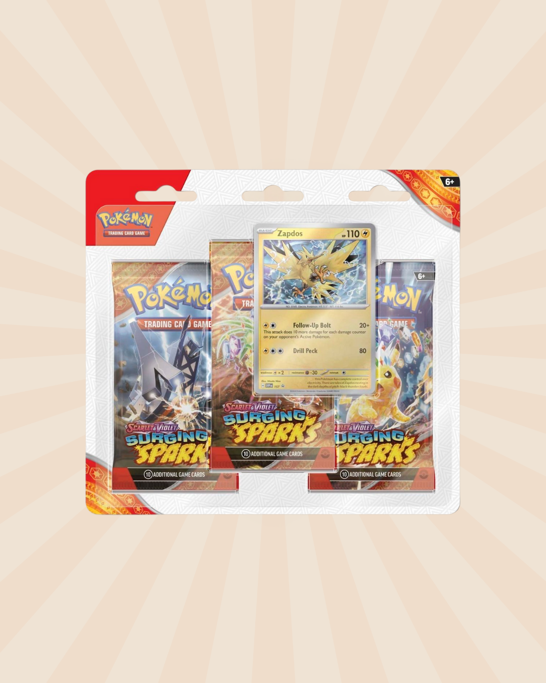 Surging Sparks 3-Pack Blister Zapdos